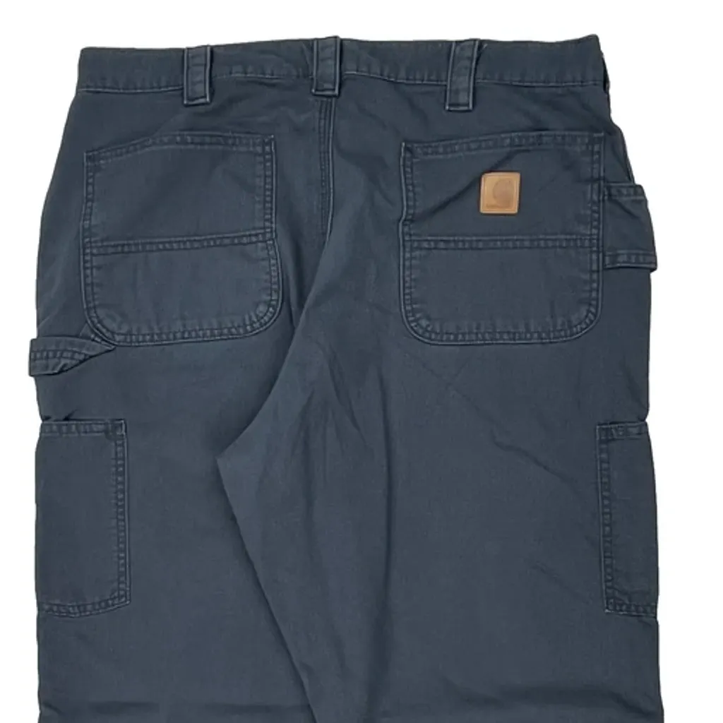Carhartt Carpenter Trousers - 36″ Waist Blue Cotton - Image 8