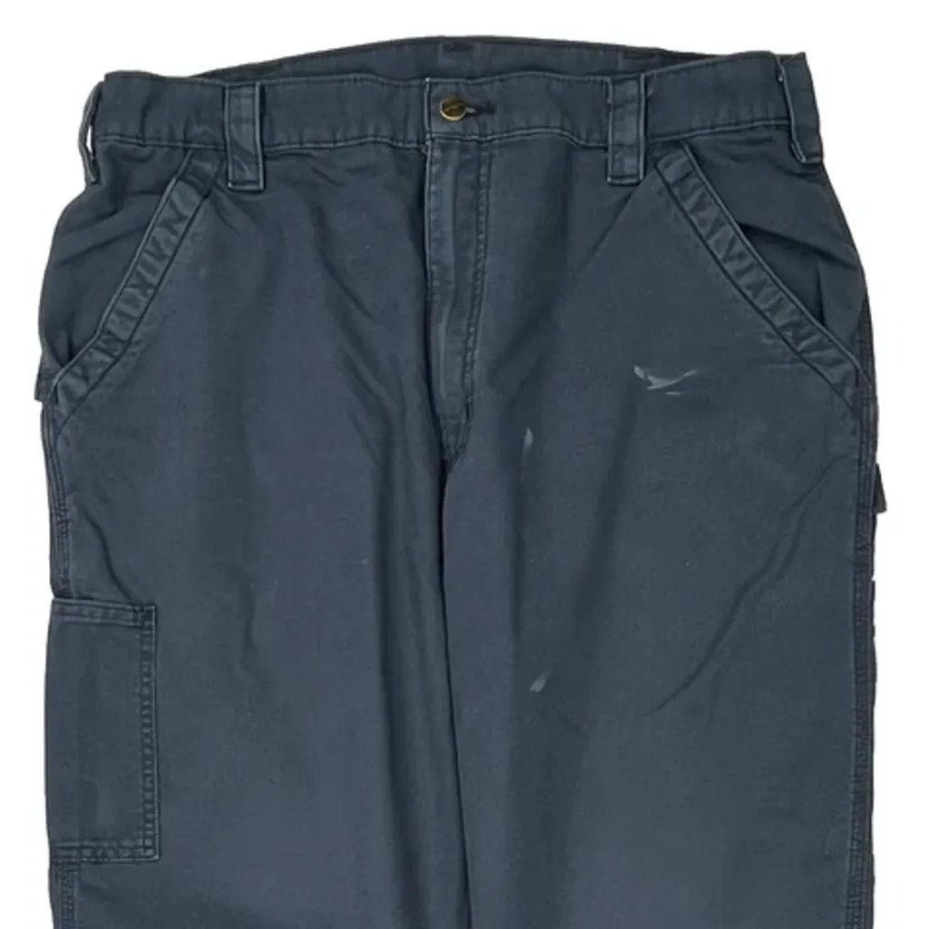 Carhartt Carpenter Trousers - 36″ Waist Blue Cotton - Image 9