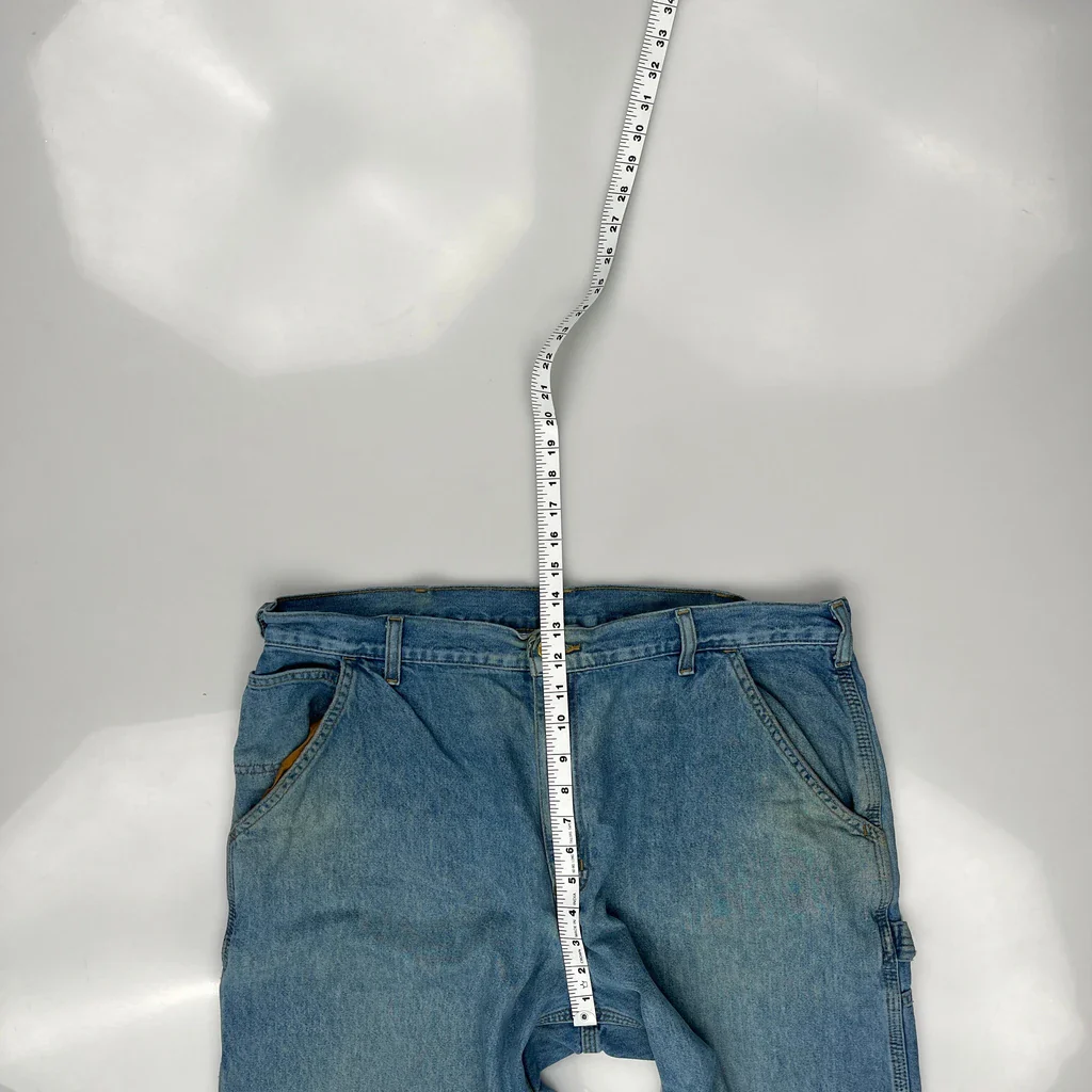 Carhartt Carpenter Trousers - 37W 27L Blue Denim - Image 4