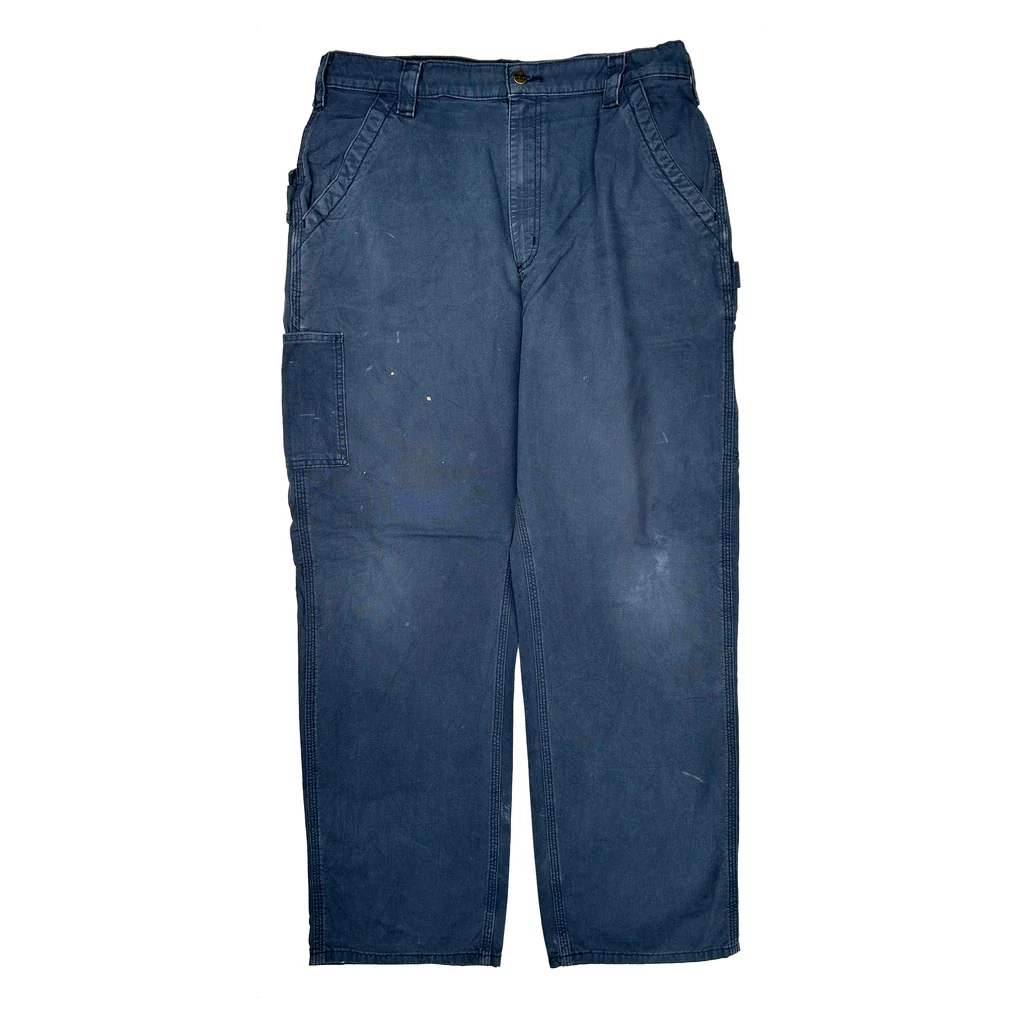 Carhartt Carpenter Trousers - 38W 34L Blue Cotton - Image 2
