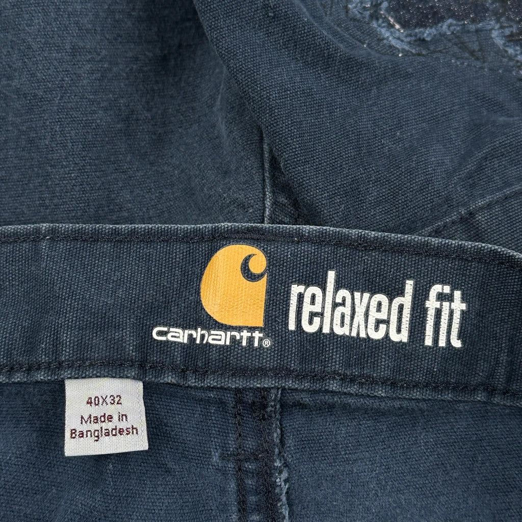 Carhartt Carpenter Trousers - 40W 32L Blue Cotton - Image 6