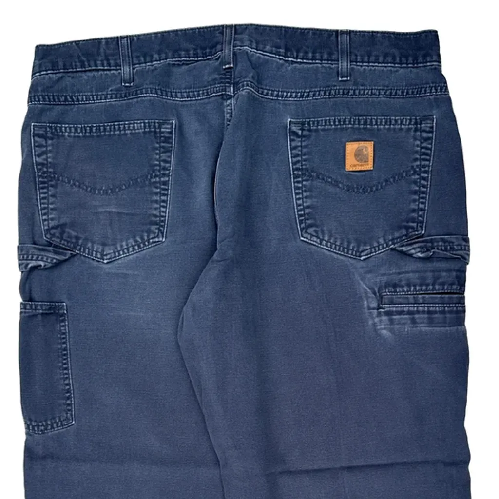 Carhartt Carpenter Trousers - 40W 29L Blue Cotton - Image 7
