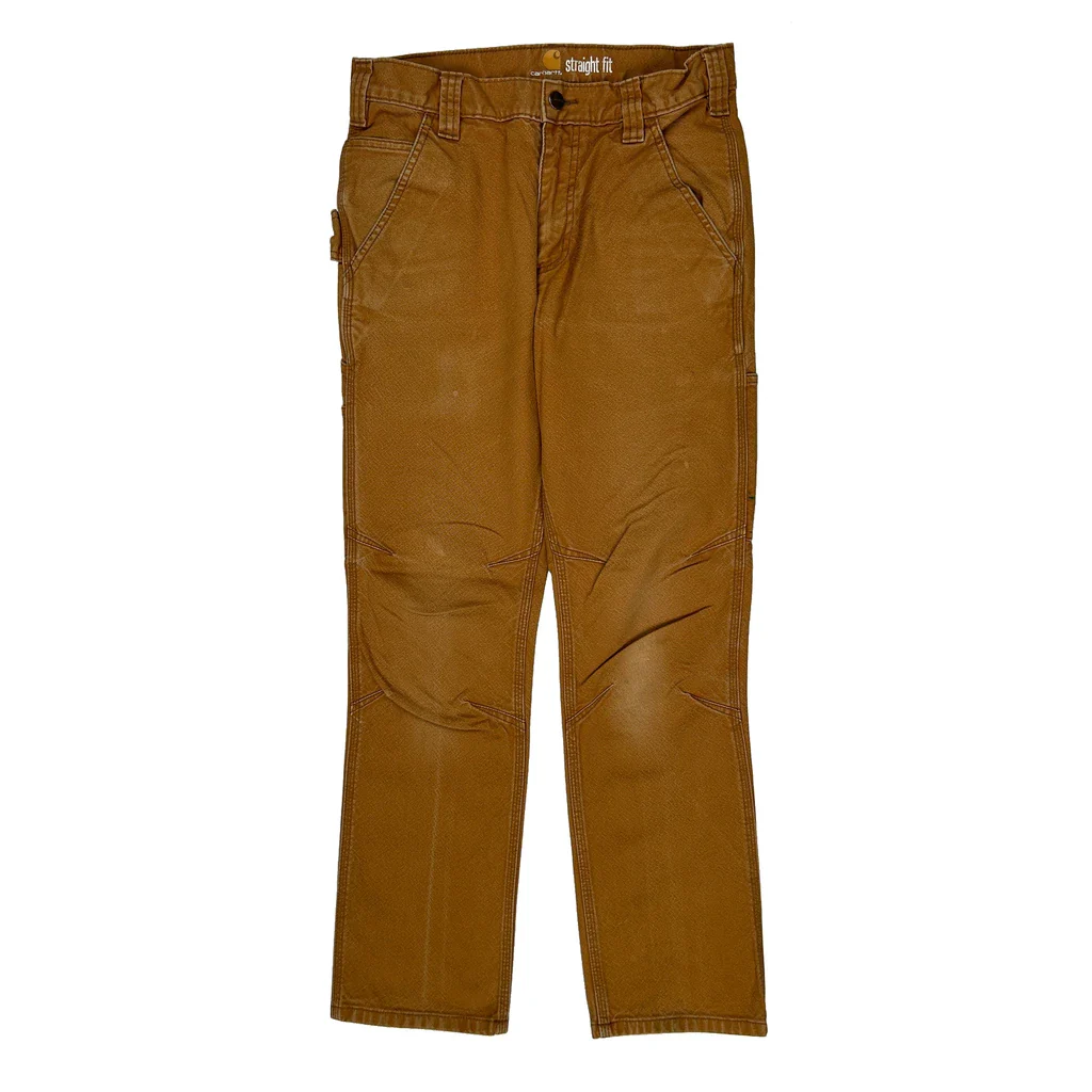 Carhartt Carpenter Trousers - 29W 28L Brown Cotton - Image 2