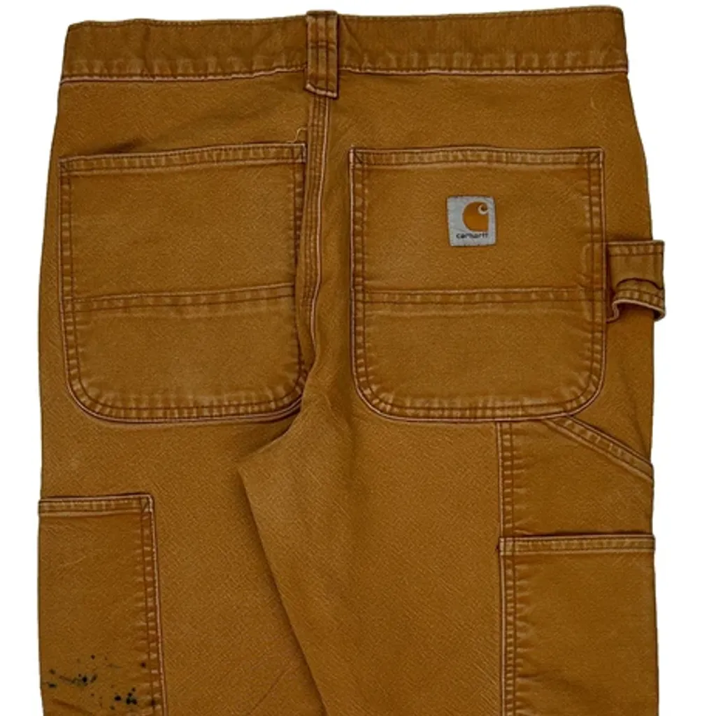 Carhartt Carpenter Trousers - 29W 28L Brown Cotton - Image 8