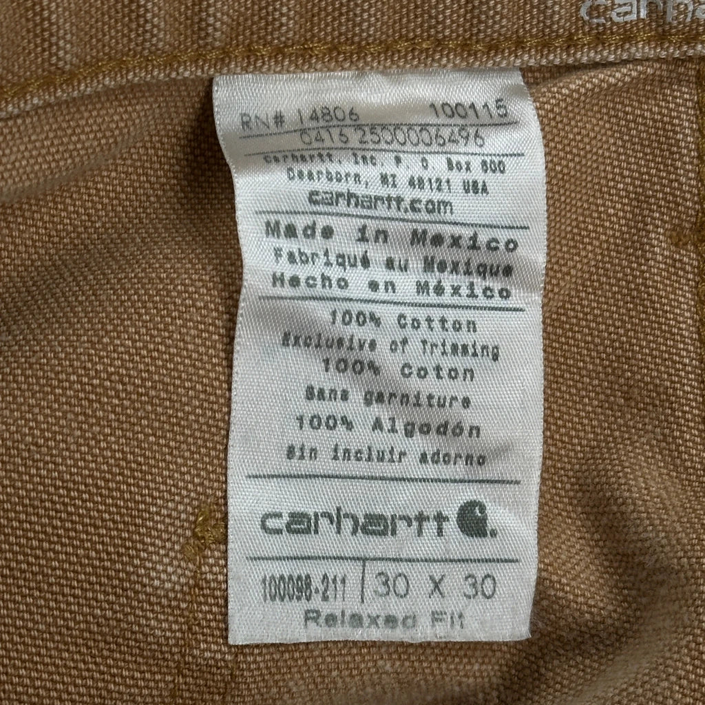 Carhartt Double Knee Carpenter Trousers - 30W 31L Brown Cotton - Image 6