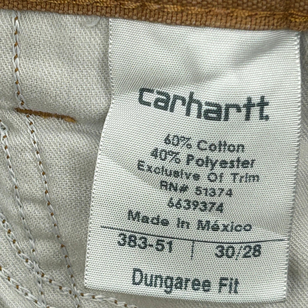 Carhartt Carpenter Trousers - 30W 28L Brown Cotton Blend - Image 3
