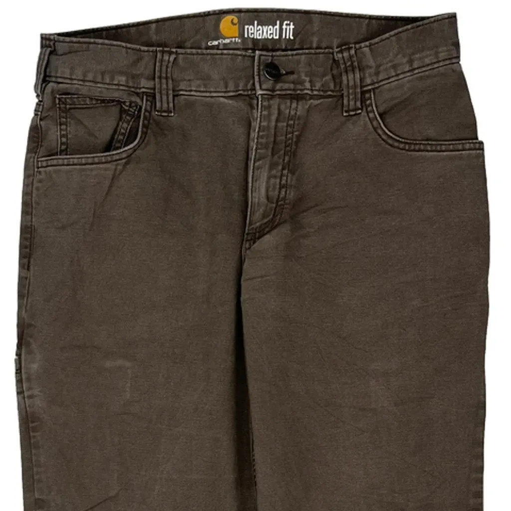 Carhartt Carpenter Trousers - 30W 28L Brown Cotton - Image 10