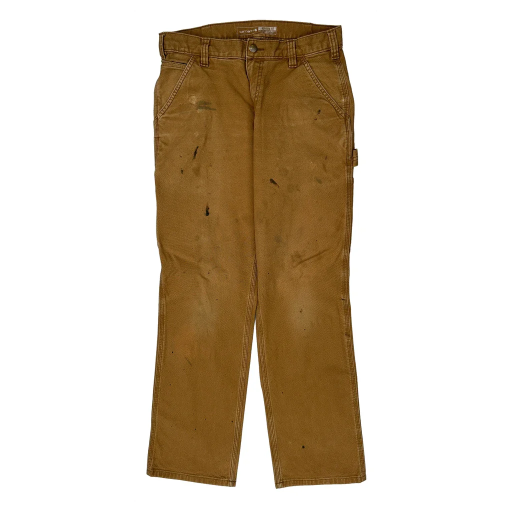 Carhartt Carpenter Trousers - 30W 30L Brown Cotton - Image 2