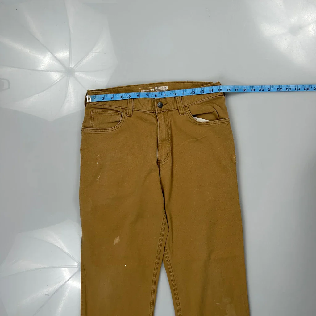 Carhartt Carpenter Trousers - 30W 31L Brown Cotton - Image 3