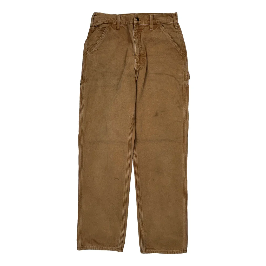Carhartt B11 Brn Carpenter Trousers - 30W 33L Brown Cotton - Image 2