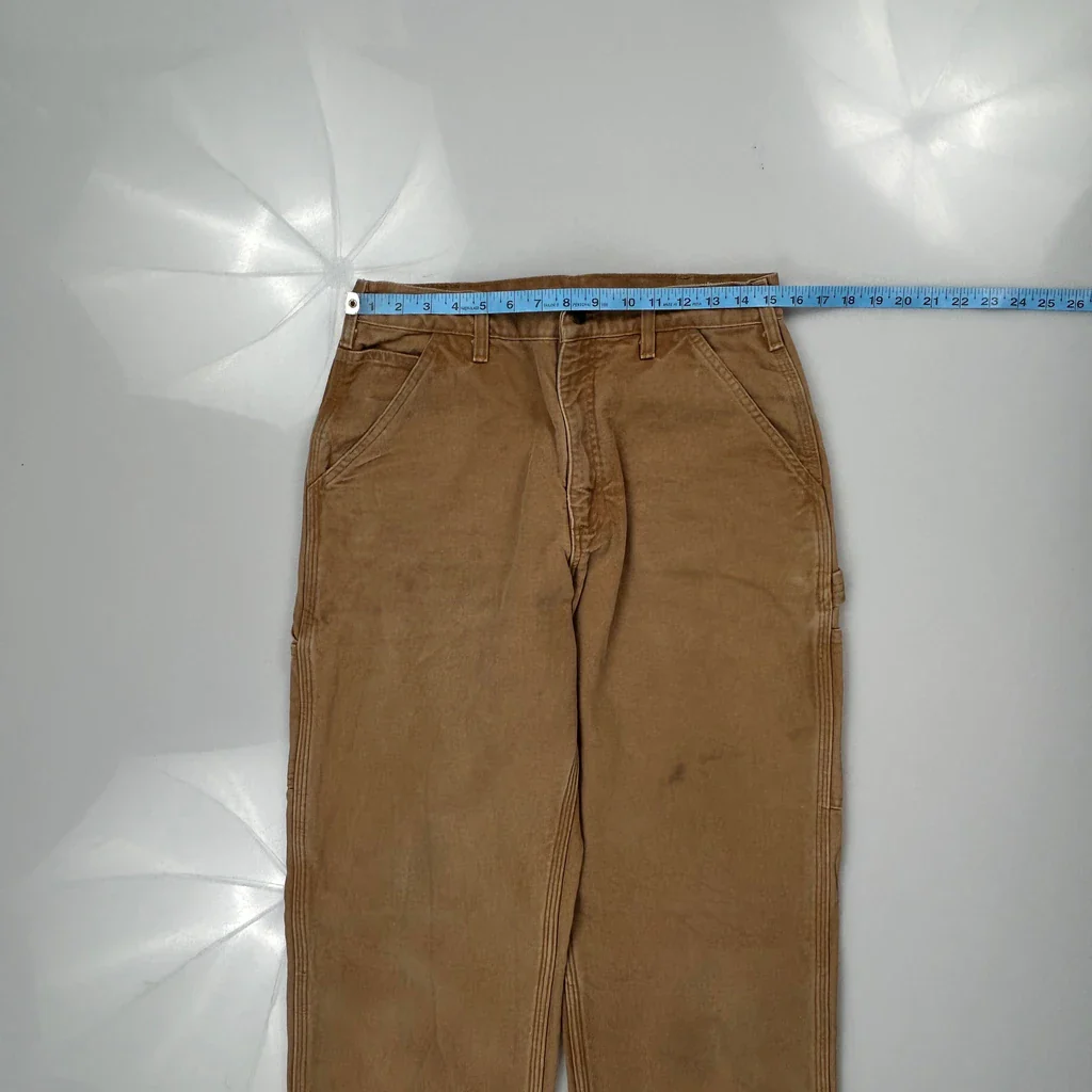 Carhartt B11 Brn Carpenter Trousers - 30W 33L Brown Cotton - Image 3