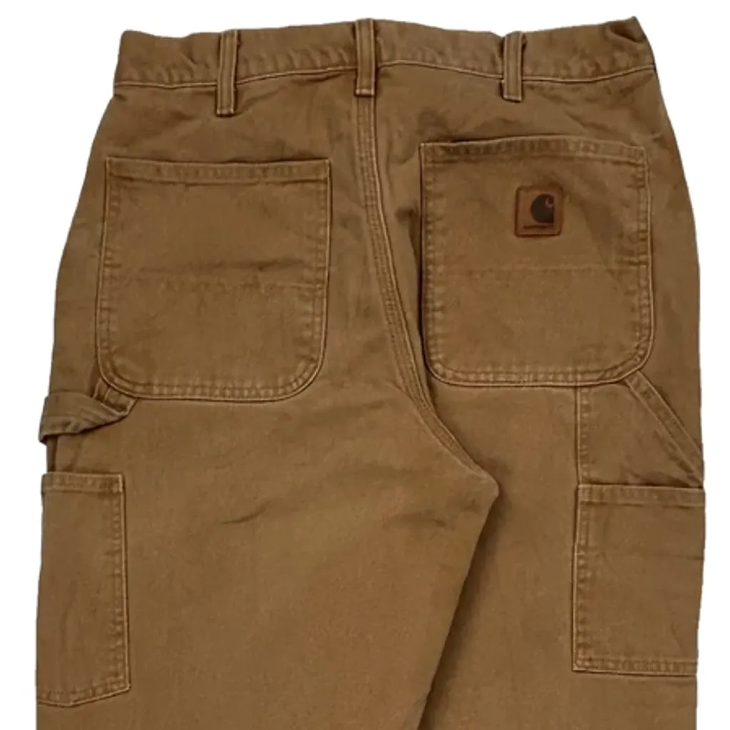 Carhartt B11 Brn Carpenter Trousers - 30W 33L Brown Cotton - Image 7