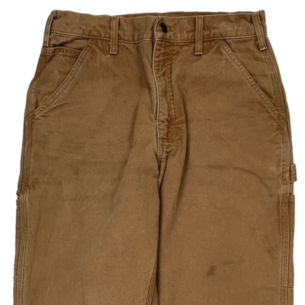 Carhartt B11 Brn Carpenter Trousers - 30W 33L Brown Cotton - Image 8