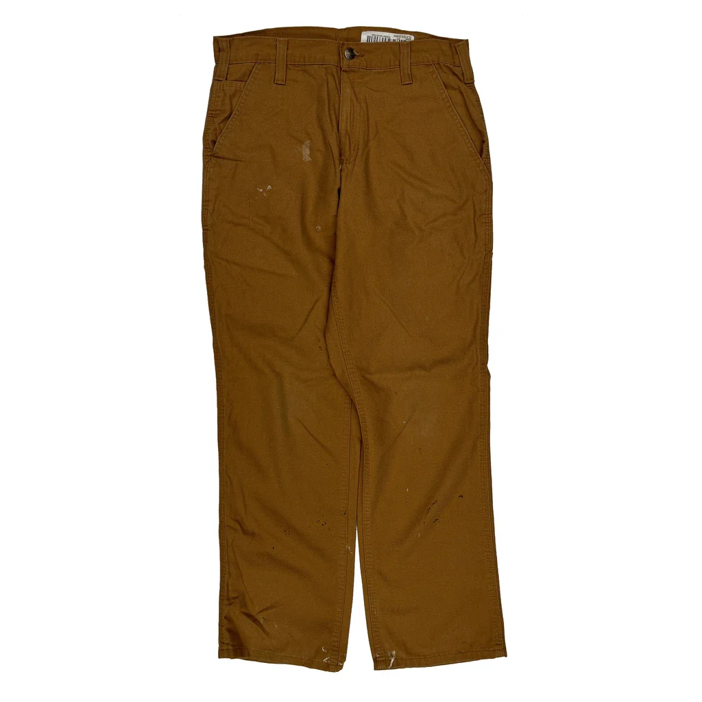 Carhartt Carpenter Trousers - 31W 30L Brown Cotton Blend - Image 2