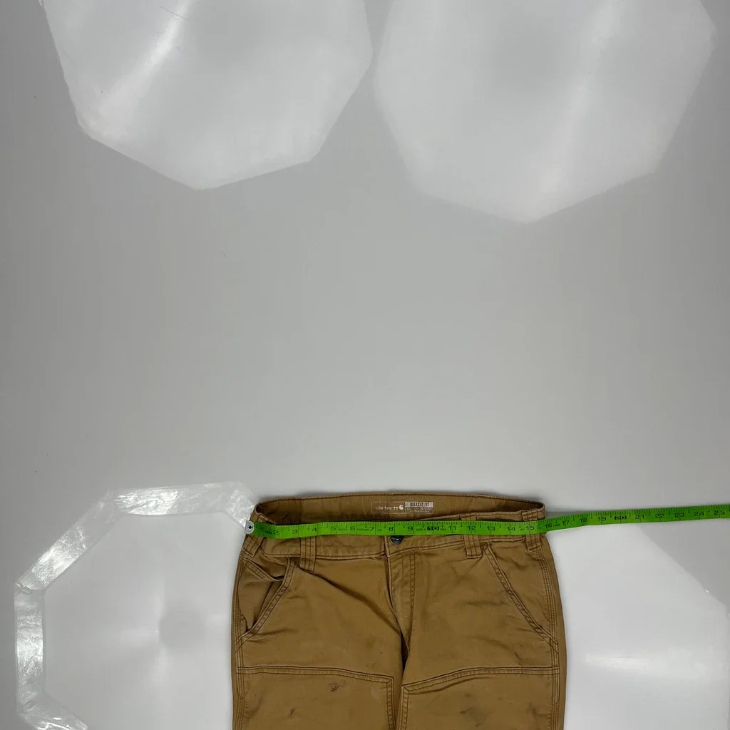 Carhartt Double Knee Carpenter Trousers - 31W 28L Brown Cotton - Image 3