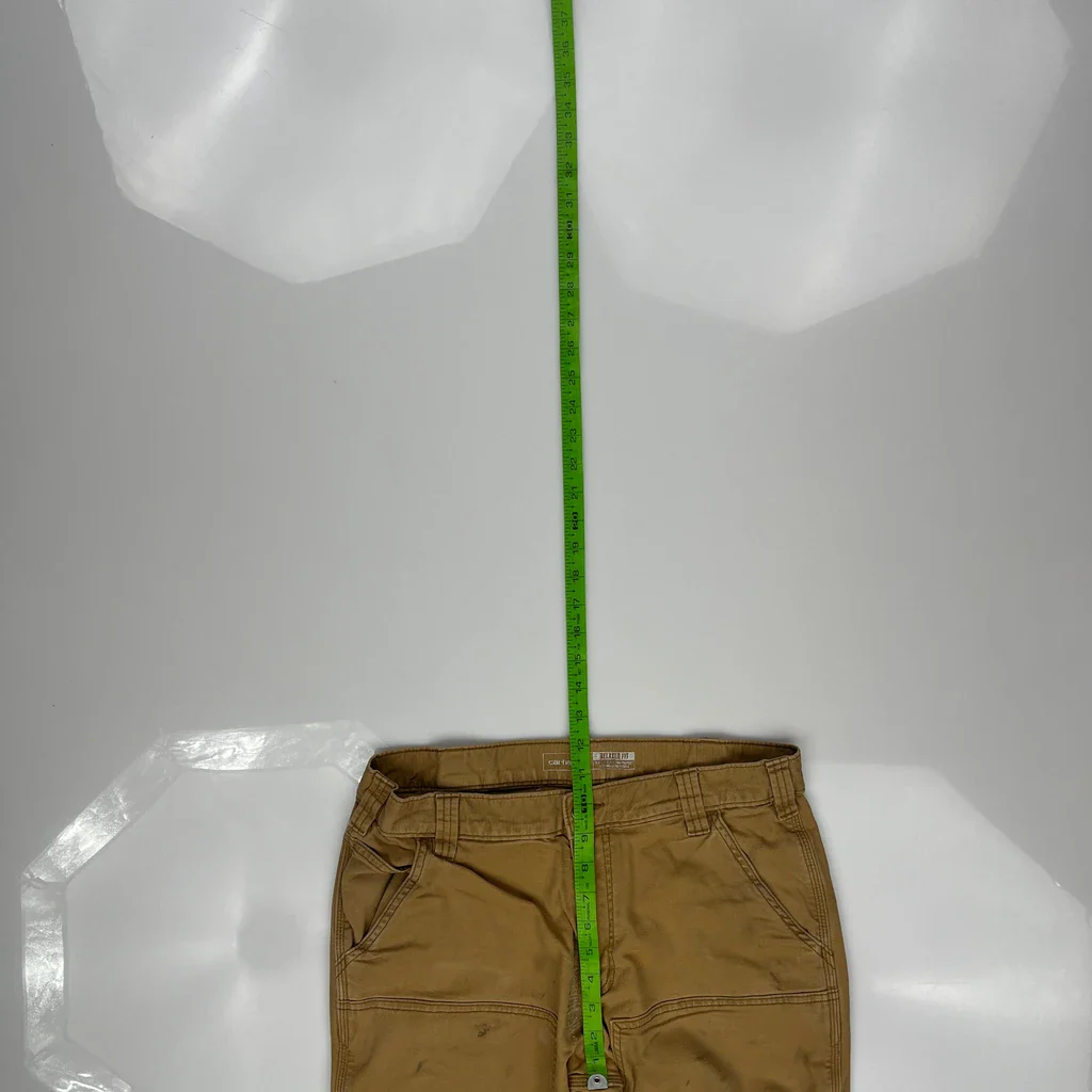 Carhartt Double Knee Carpenter Trousers - 31W 28L Brown Cotton - Image 4