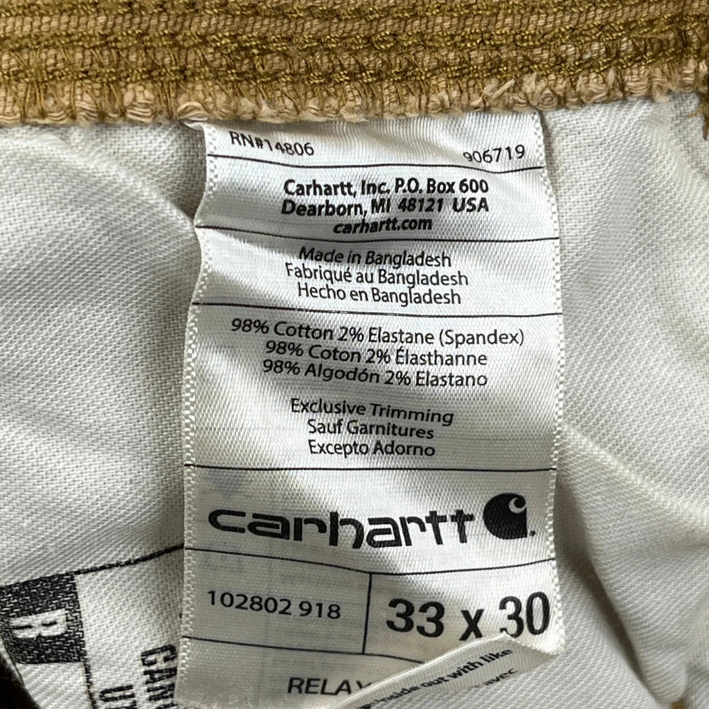 Carhartt Double Knee Carpenter Trousers - 31W 28L Brown Cotton - Image 6