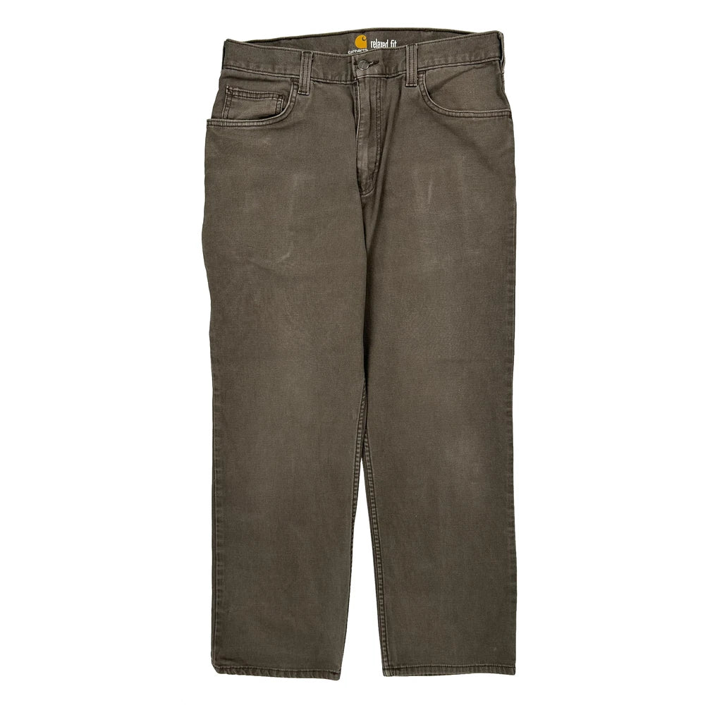 Carhartt Carpenter Trousers - 31W 29L Brown Cotton - Image 2