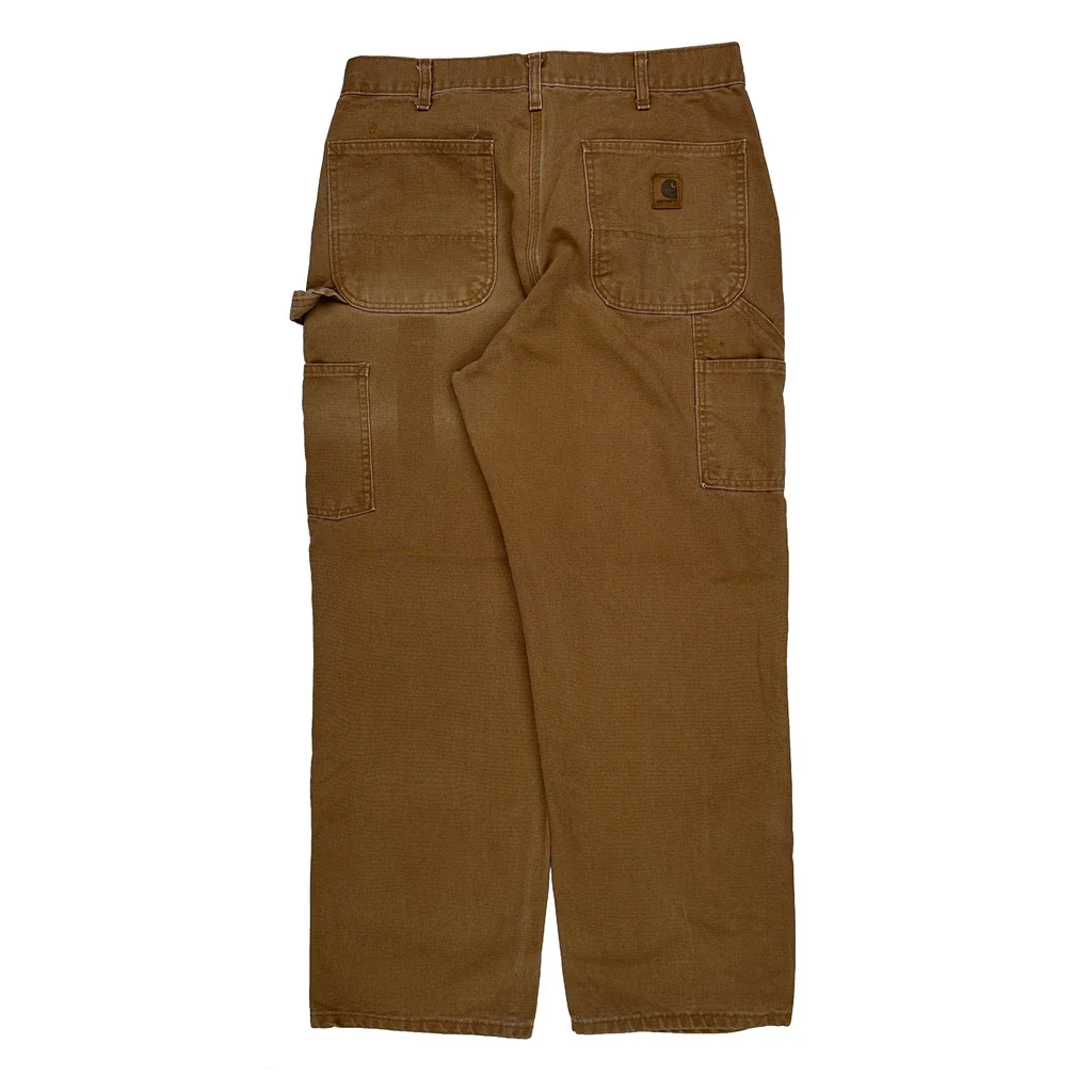 Carhartt B11 Brn Carpenter Trousers - 32W 30L Brown Cotton