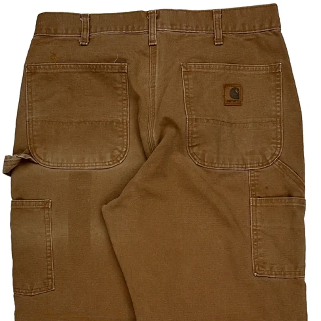 Carhartt B11 Brn Carpenter Trousers - 32W 30L Brown Cotton - Image 8