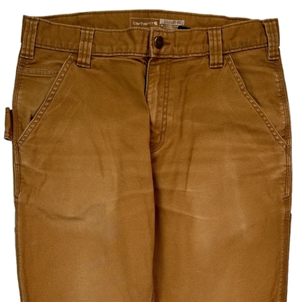 Carhartt Carpenter Trousers - 32W 31L Brown Cotton - Image 10