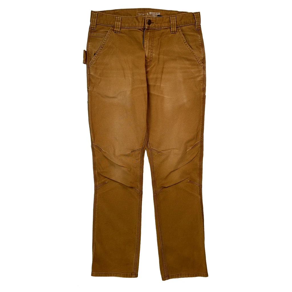 Carhartt Carpenter Trousers - 32W 31L Brown Cotton - Image 2