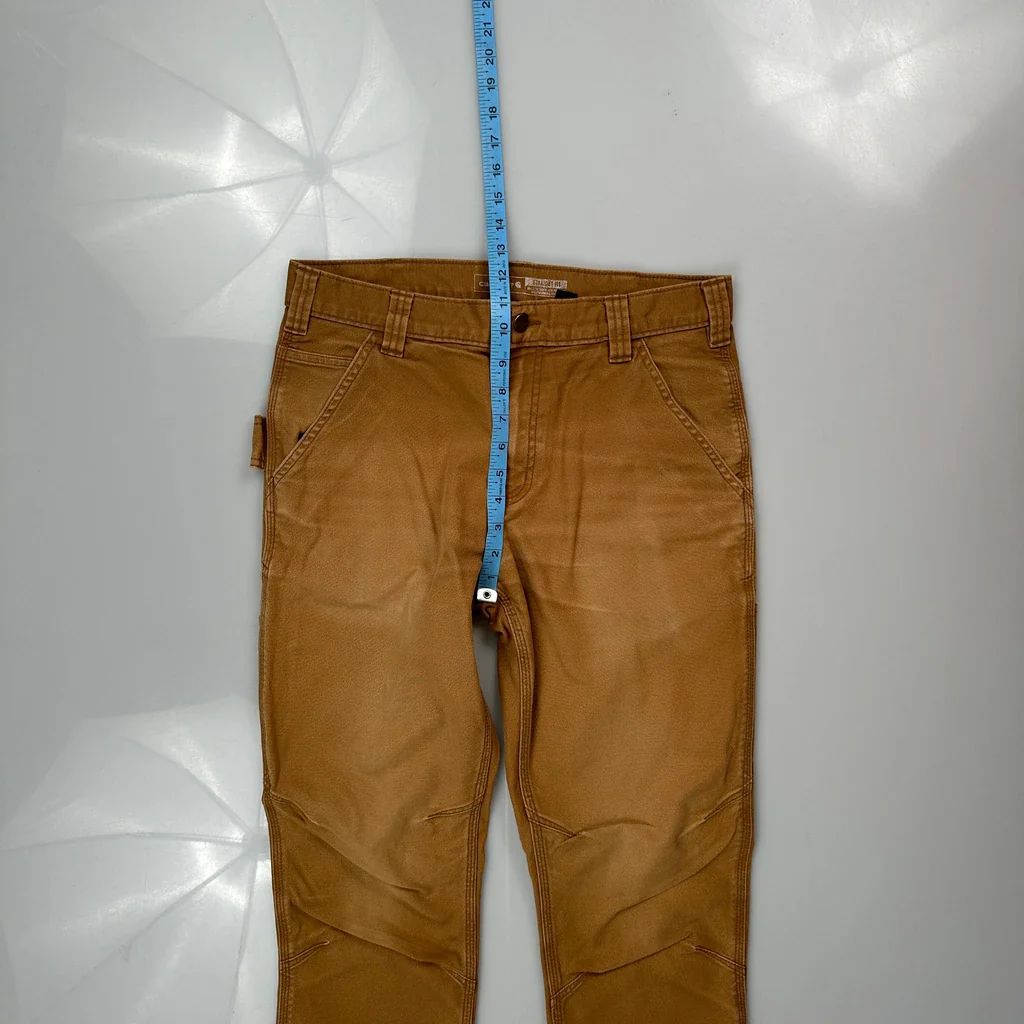 Carhartt Carpenter Trousers - 32W 31L Brown Cotton - Image 4