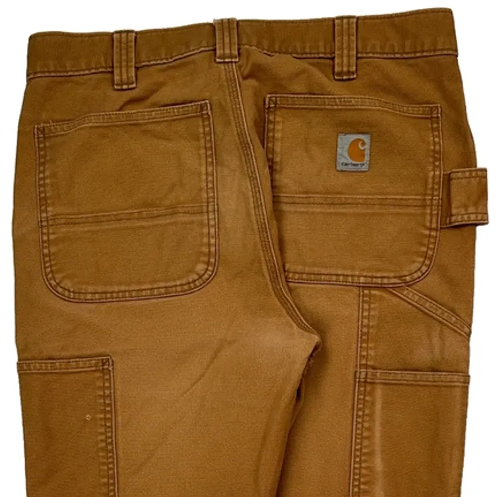 Carhartt Carpenter Trousers - 32W 31L Brown Cotton - Image 7