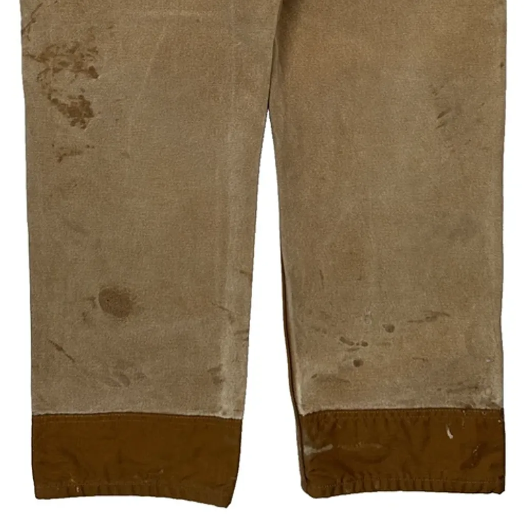 Carhartt B192 Brn Double Knee Carpenter Trousers - 32W 31L Brown Cotton - Image 7