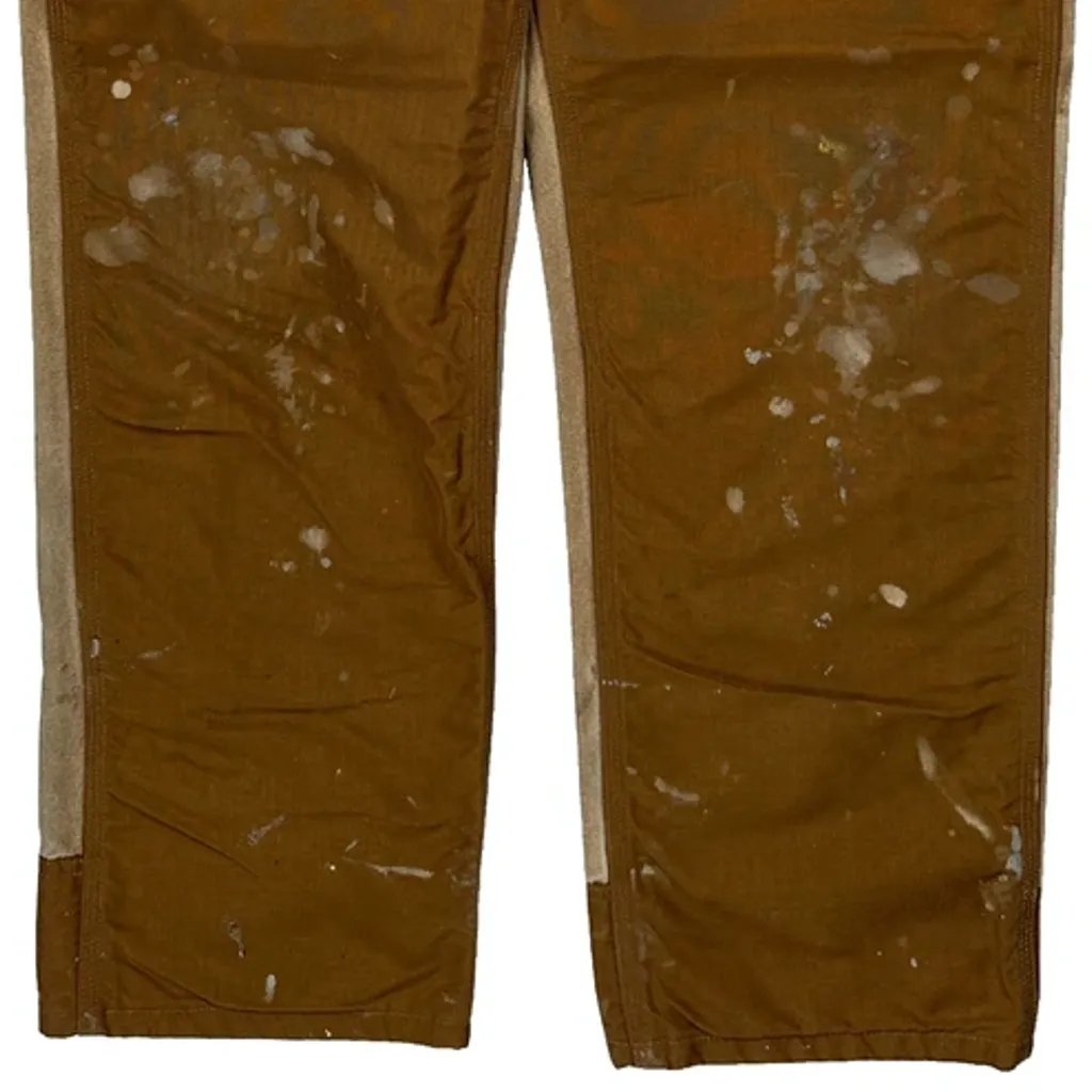 Carhartt B192 Brn Double Knee Carpenter Trousers - 32W 31L Brown Cotton - Image 9