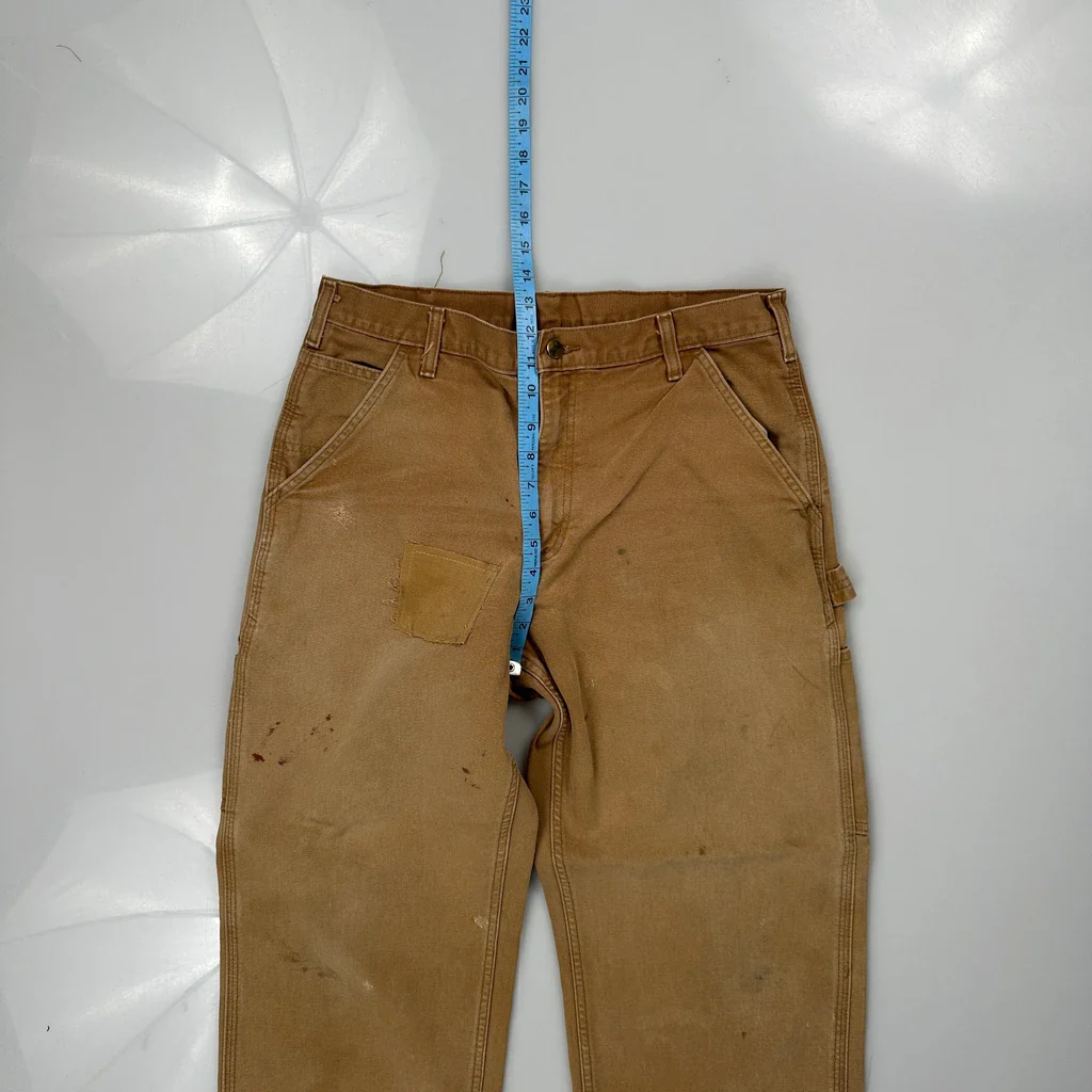 Carhartt Carpenter Trousers - 32W 28L Brown Cotton - Image 4