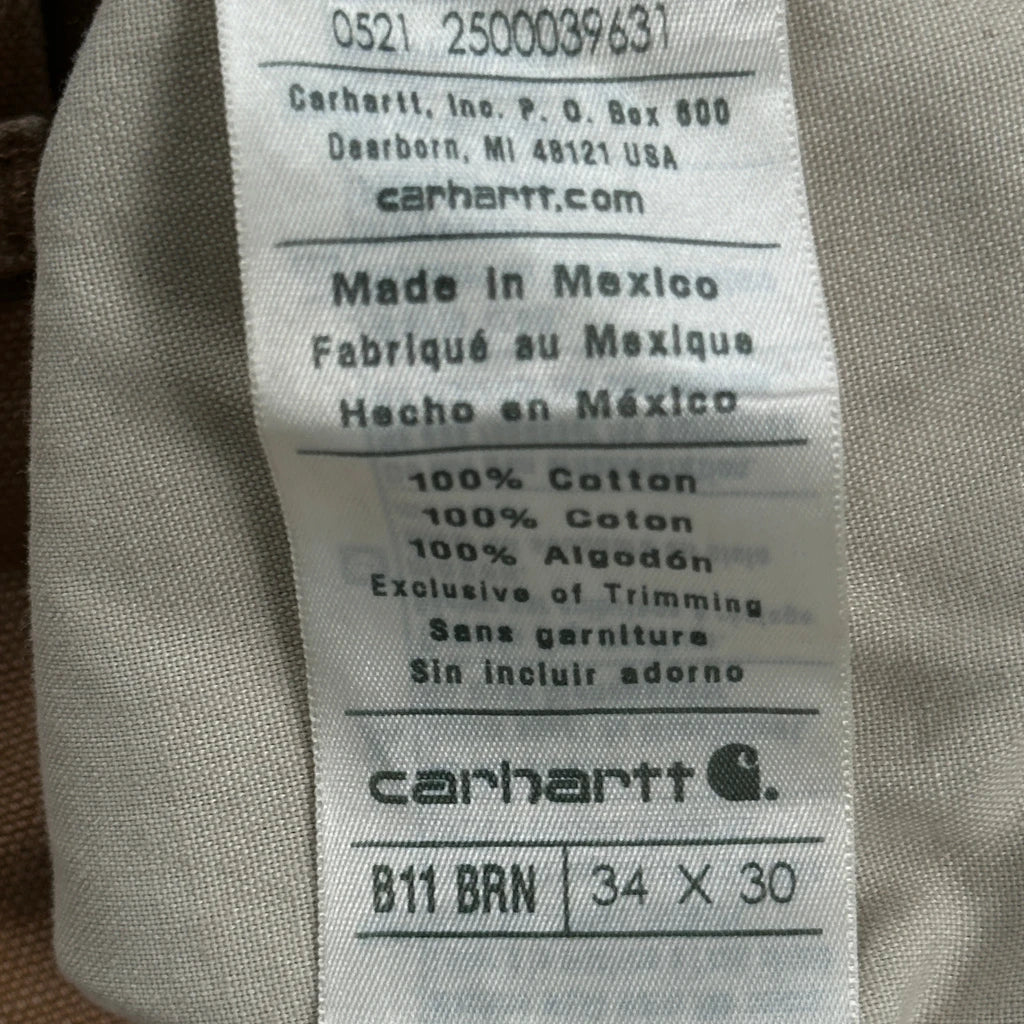 Carhartt Carpenter Trousers - 32W 28L Brown Cotton - Image 6