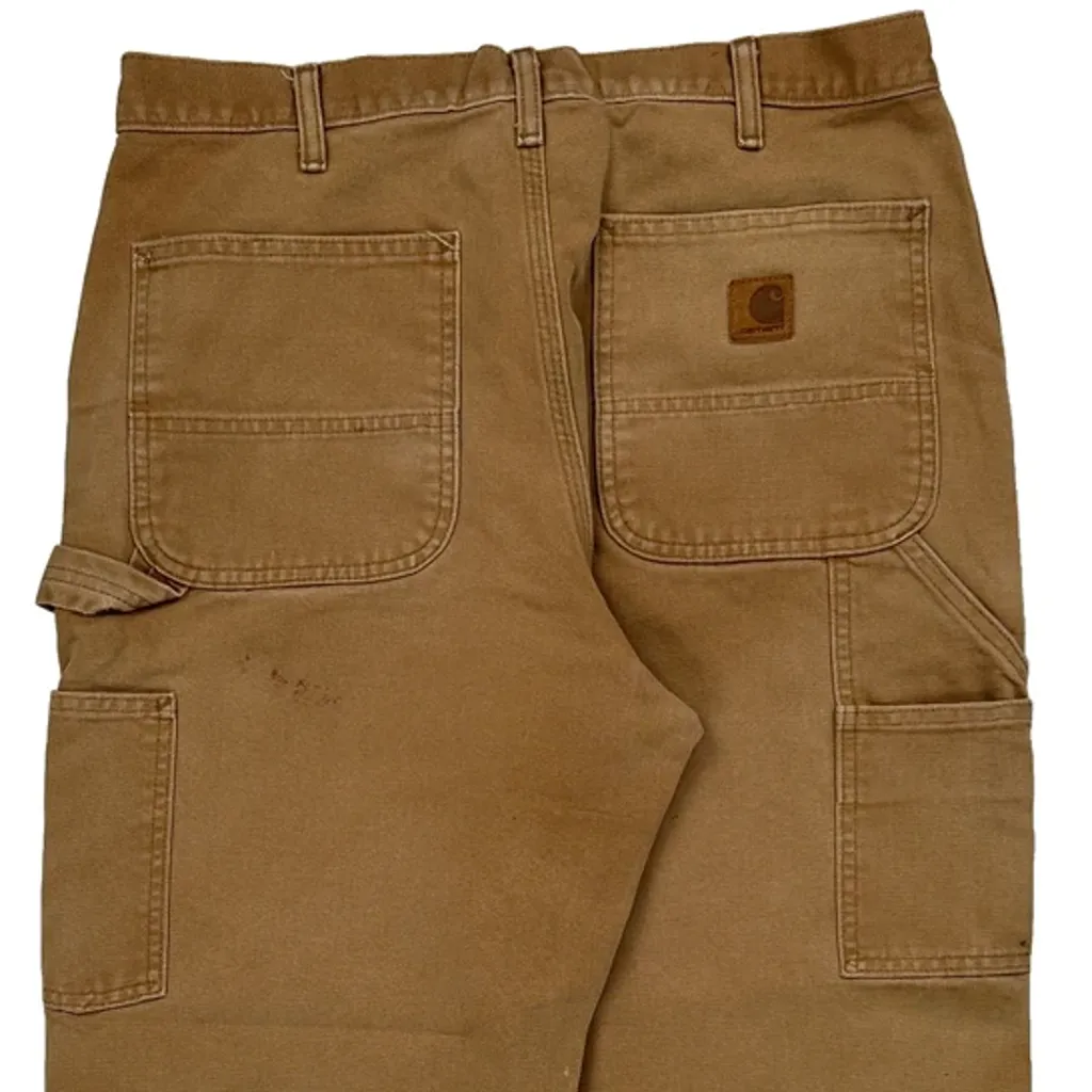 Carhartt Carpenter Trousers - 32W 28L Brown Cotton - Image 8