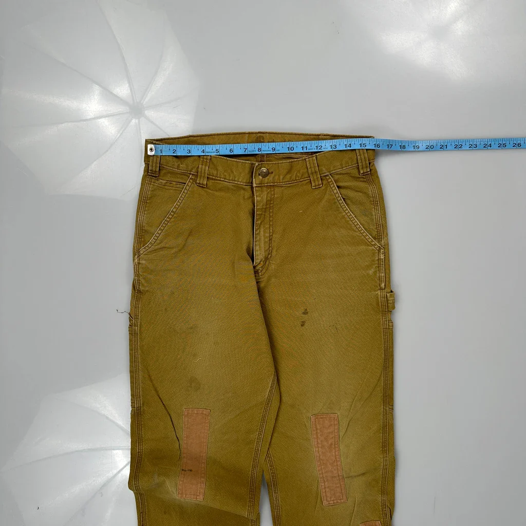 Carhartt Carpenter Trousers - 32W 35L Brown Cotton - Image 3