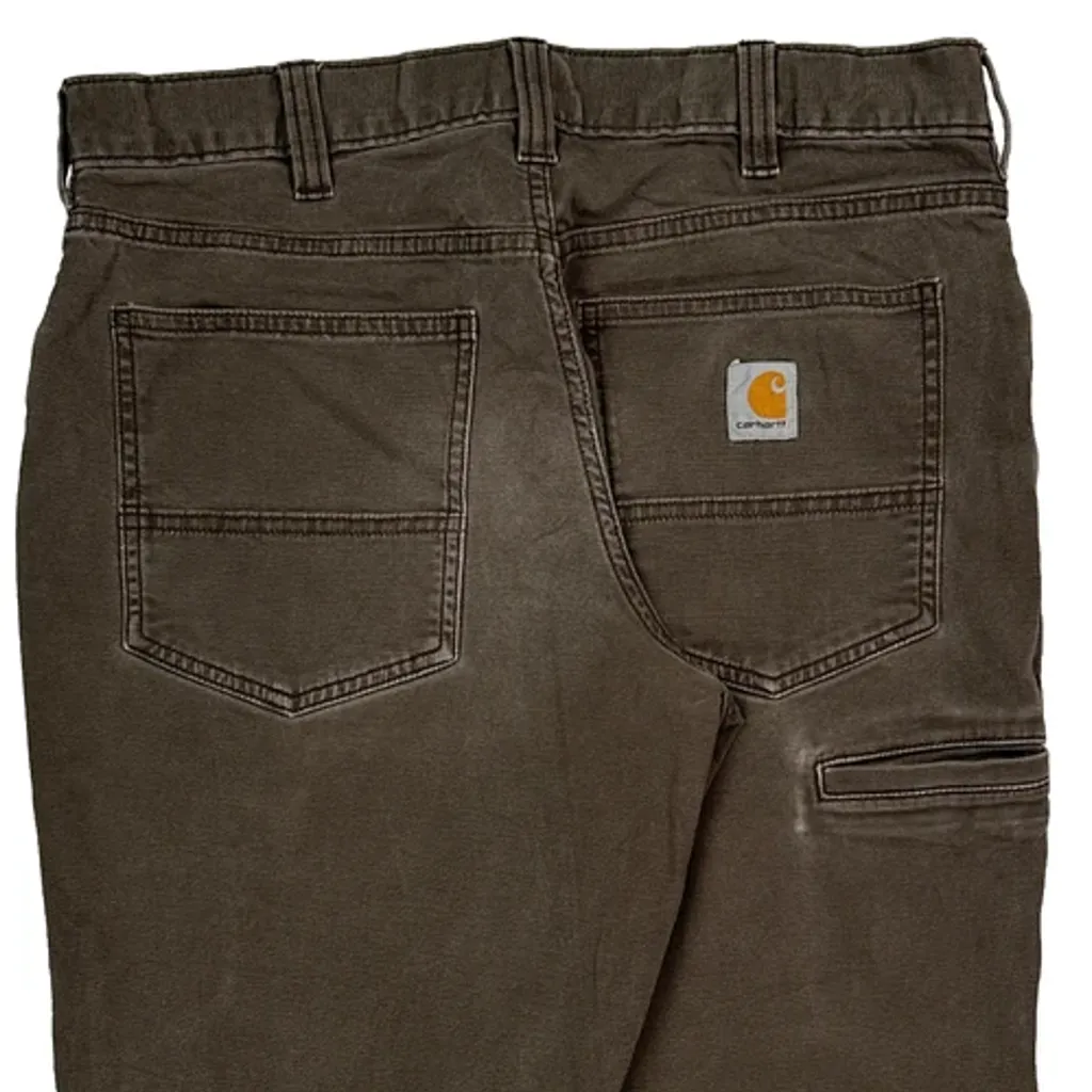 Carhartt Carpenter Trousers - 32W 28L Brown Cotton - Image 7
