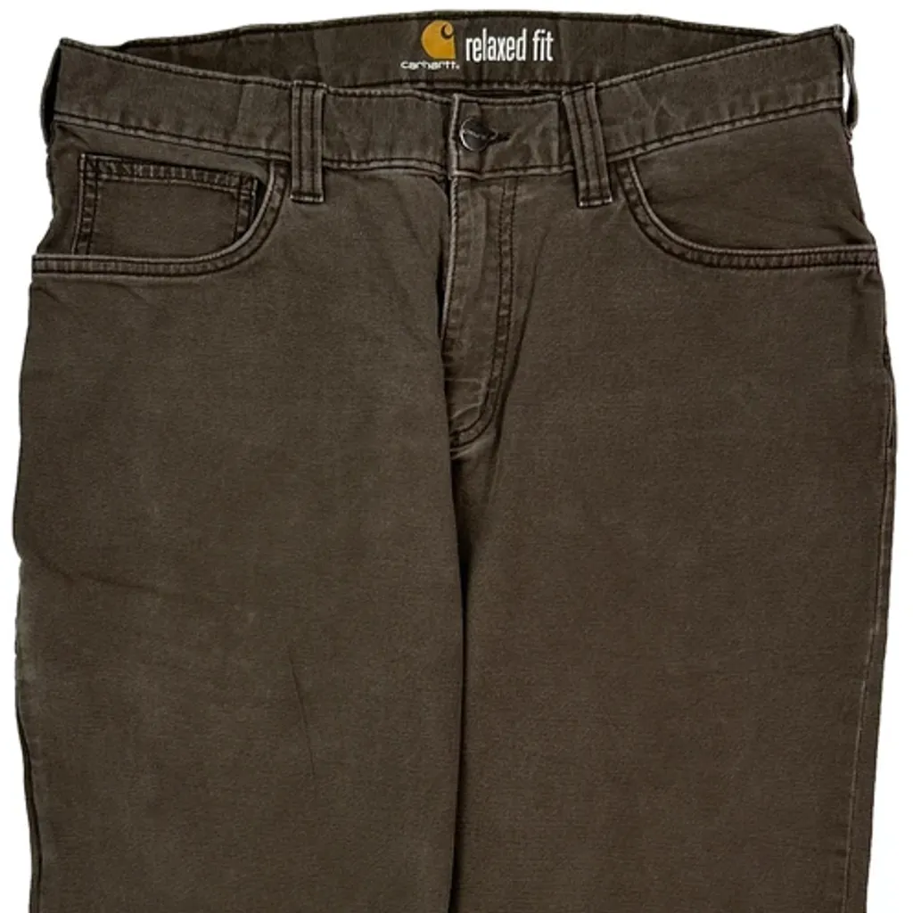 Carhartt Carpenter Trousers - 32W 28L Brown Cotton - Image 9
