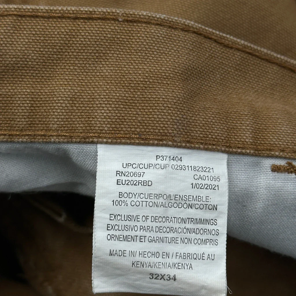 Carhartt Carpenter Trousers - 32W 32L Brown Cotton - Image 6