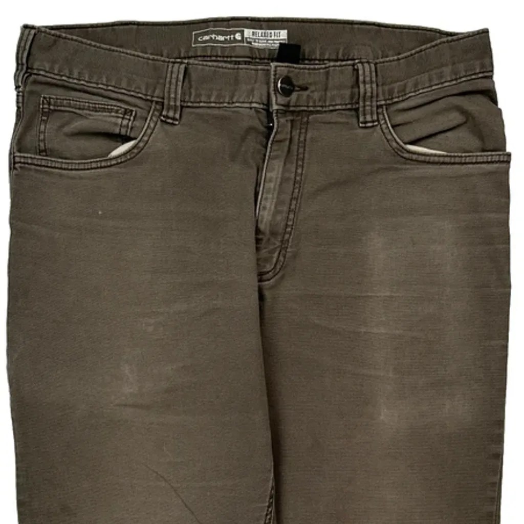 Carhartt Carpenter Trousers - 32W 30L Brown Cotton Blend - Image 10