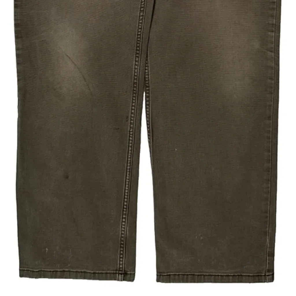 Carhartt Carpenter Trousers - 32W 30L Brown Cotton Blend - Image 9