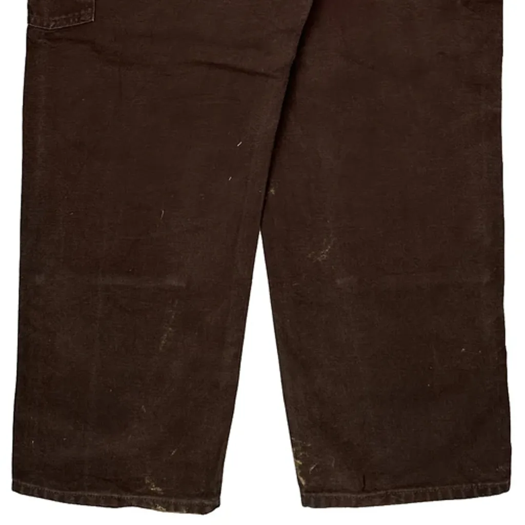 Carhartt Double Knee Carpenter Trousers - 33W 30L Brown Cotton - Image 7