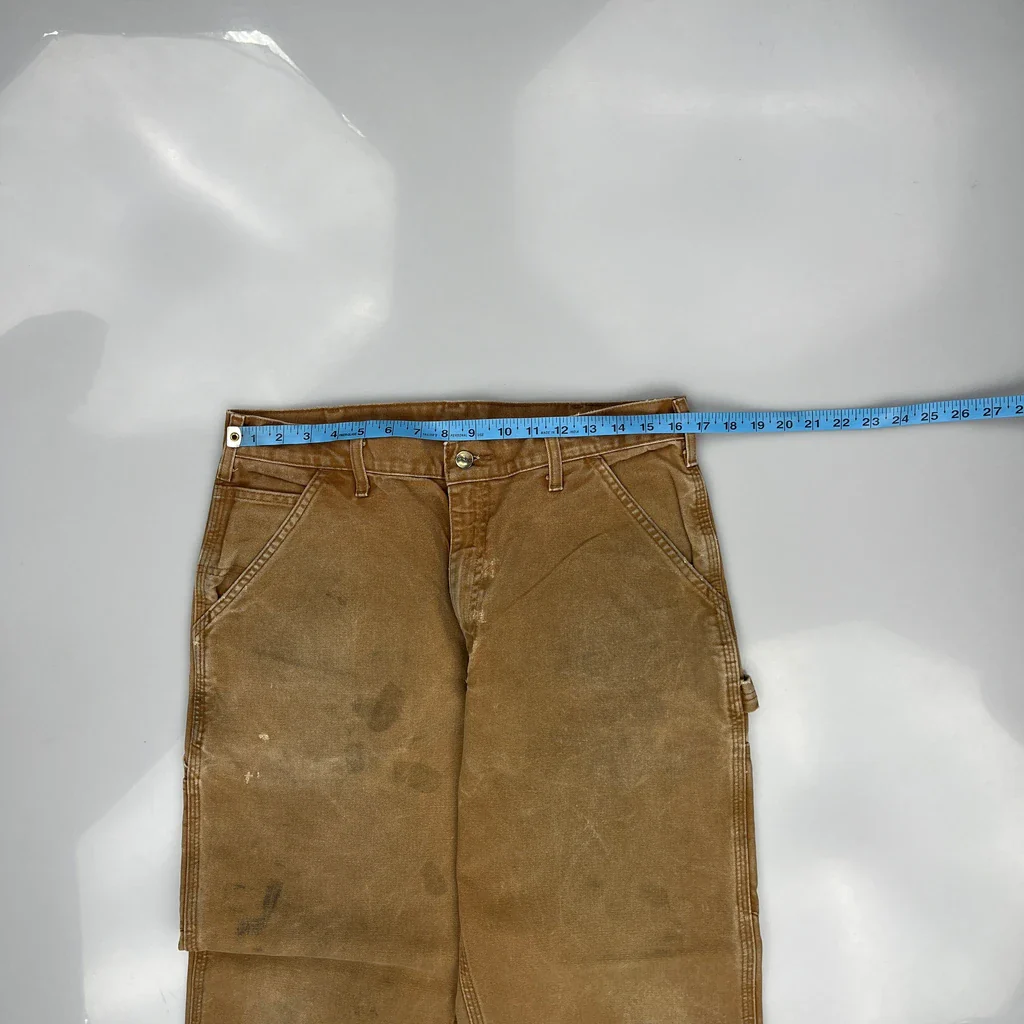 Carhartt Carpenter Trousers - 33W 29L Brown Cotton - Image 3
