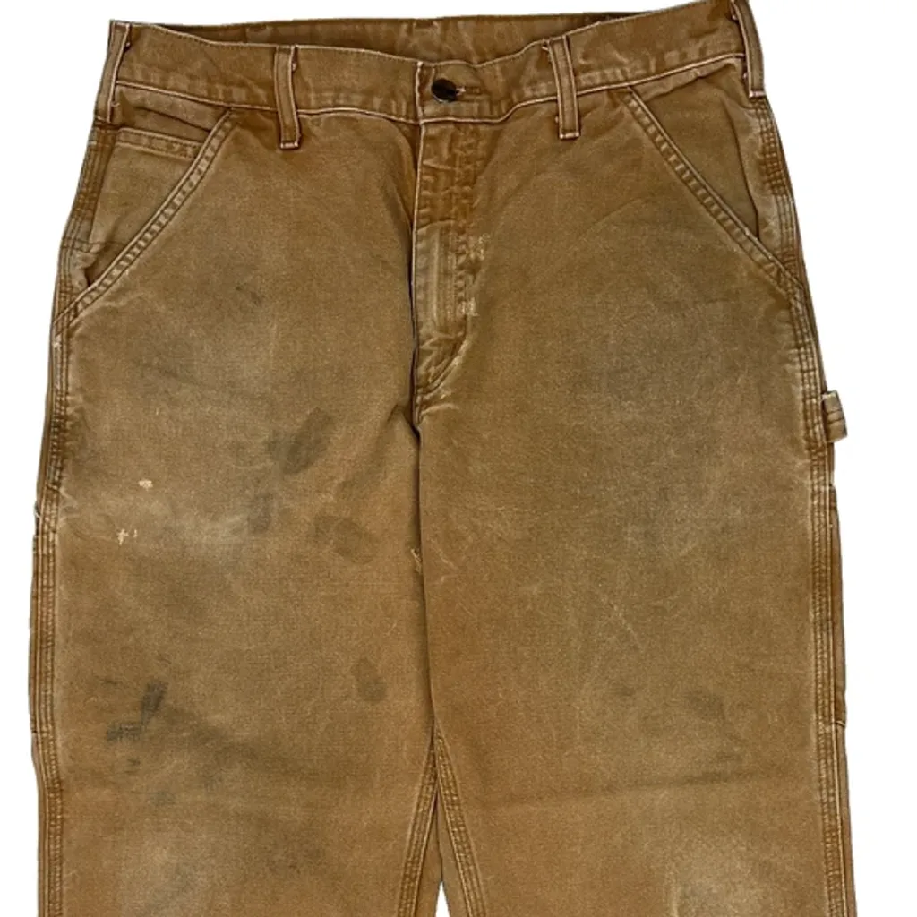 Carhartt Carpenter Trousers - 33W 29L Brown Cotton - Image 9