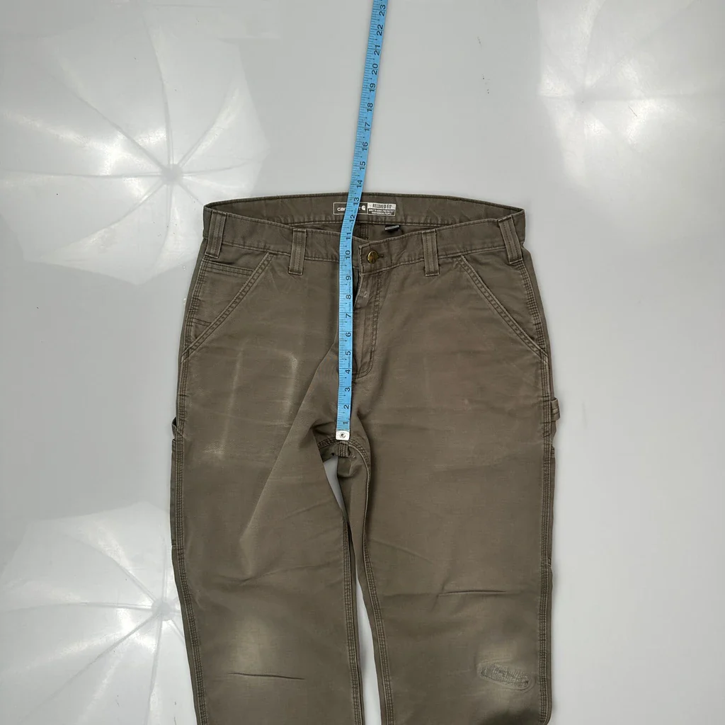 Carhartt Carpenter Trousers - 33W 29L Brown Cotton - Image 4