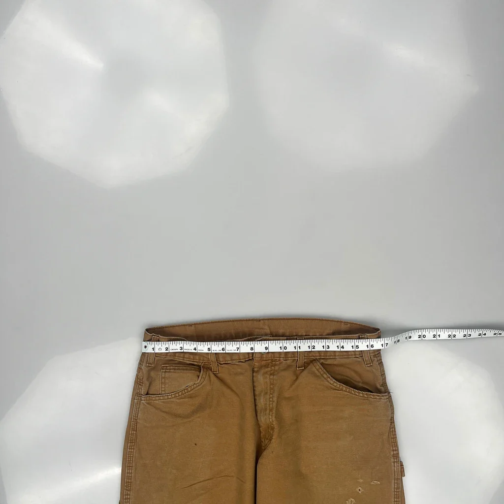 Carhartt Carpenter Trousers - 33W 29L Brown Cotton - Image 3