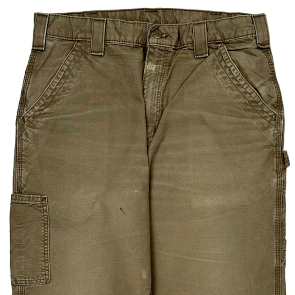 Carhartt B151 Lbr Carpenter Trousers - 33W 32L Brown Cotton - Image 10
