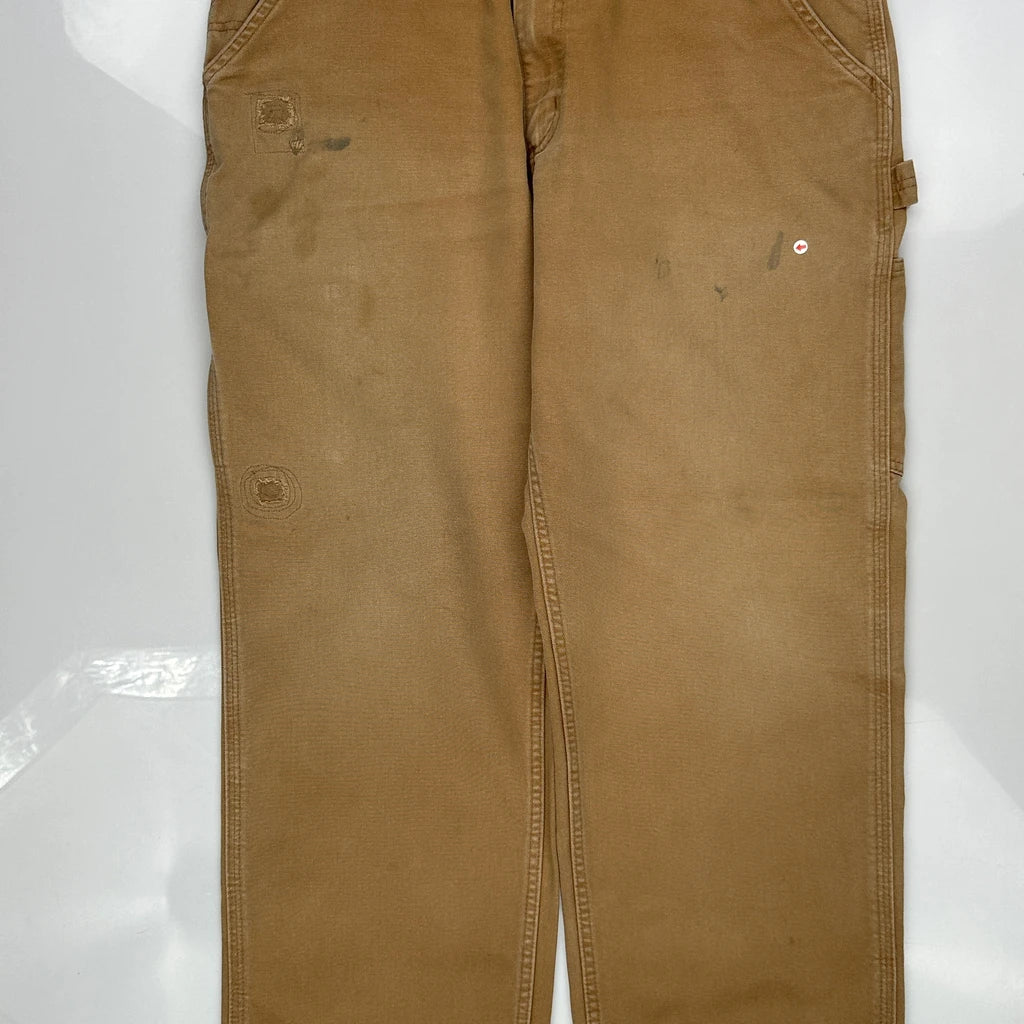 Carhartt B11 Brn Carpenter Trousers - 34W 30L Brown Cotton - Image 3