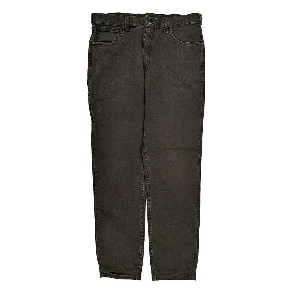 Carhartt Carpenter Trousers - 34W 33L Brown Cotton - Image 2