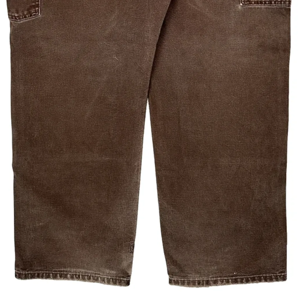 Carhartt B136 Dkb Double Knee Carpenter Trousers - 34W 29L Brown Cotton - Image 8