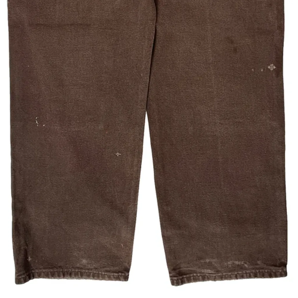 Carhartt Double Knee Carpenter Trousers - 34W 30L Brown Cotton - Image 7