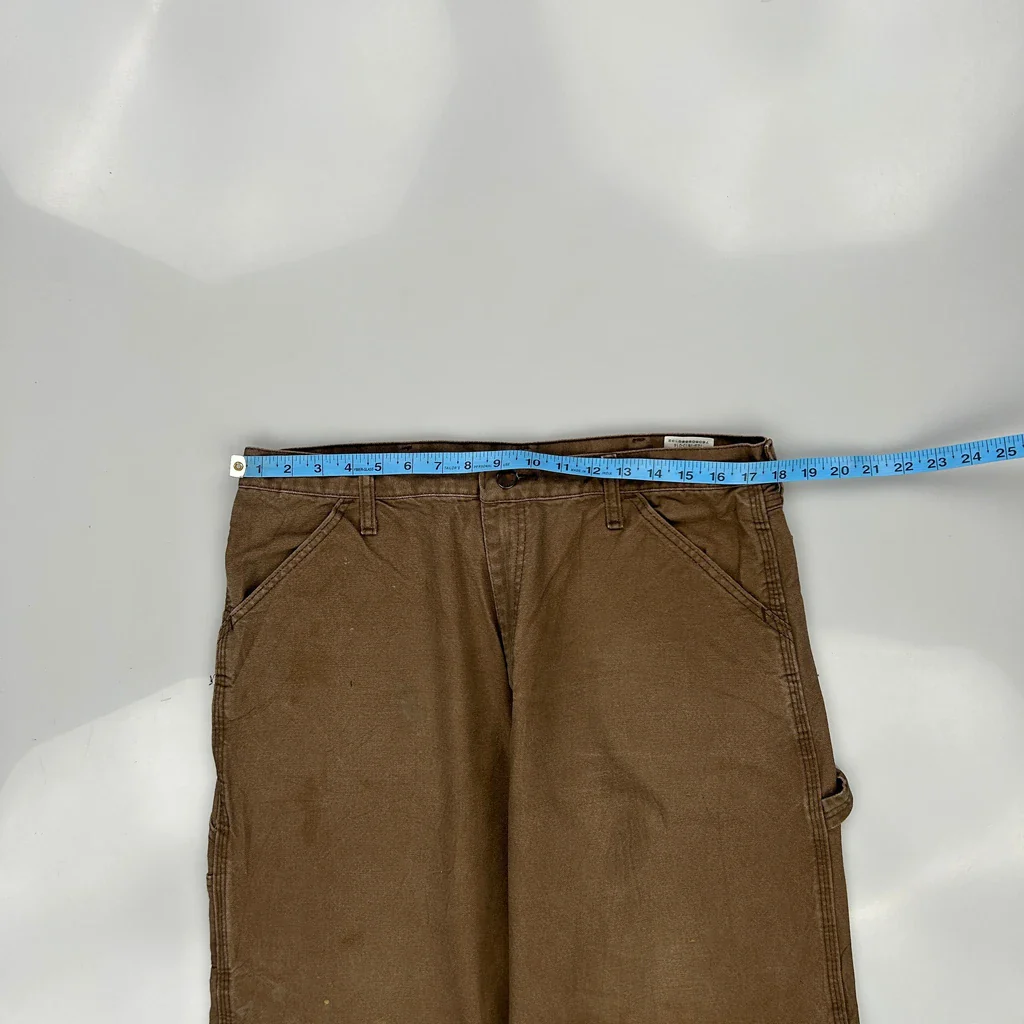 Carhartt Carpenter Trousers - 34W 32L Brown Cotton - Image 3